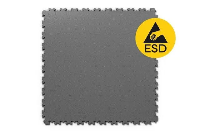 Pvc fliese boden platte tm mechanic esd graphit lederstruktur industrie mechanik elektrostatisch ableitend top